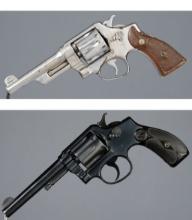 Two Smith & Wesson Hand Ejector Double Action Revolvers
