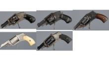Five European Velo-Dog Double Action Revolvers