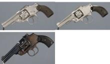 Three Antique Double Action Revolvers