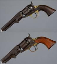 Two Colt Model 1849 Pocket Percussion Revolvers