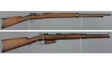 Two Antique Contract Loewe Bolt Action Rifles