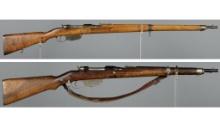 Two M.95 Straight Pull Bolt Action Rifles