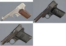 Three Franz Stock Semi-Automatic Pistols