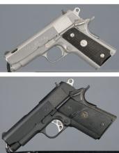 Two Colt MK IV Series 80 Officer's ACP Semi-Automatic Pistols