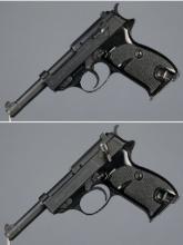 Two Walther P38 Semi-Automatic Pistols
