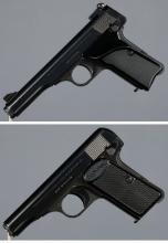 Two Browning Model 71 Semi-Automatic Pistols
