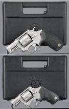 Two Taurus Double Action Revolvers with Cases