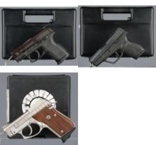 Three Taurus Semi-Automatic Pistols with Cases