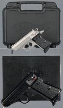 Two Walther PPK Semi-Automatic Pistols with Cases