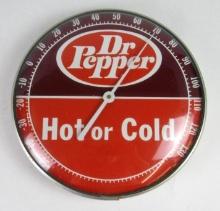 Excellent Vintage Dr. Pepper Soda Glass Bubble Thermometer 12"