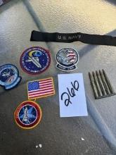 Us Navy Arm Band, Patches, M-1 Dummy Roundsus Navy Arm Band, Patches, M-1 Dummy Rounds& Clip