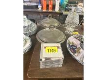 CDs & Silver Serving Dishes
