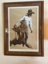 "Waddle's Slick Fork" by William Mathew's framed print with signature. 33T x 24"W