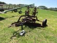 220. PULL TYPE TWO WHEEL ROAD GRADER WITH 9 FT. BLADE, WITH 3 PT. DRABAR HI
