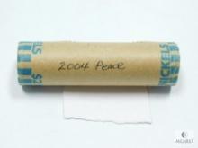 2004-P Peace Nickel $2.00 Unopened Bank Wrapped BU Roll