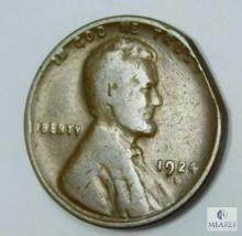 1924-D Lincoln, G, With What Appears To Be A Straight Clip Error at 1-3:00