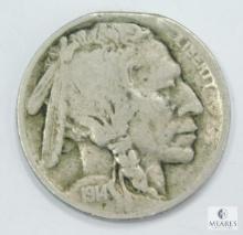 1914-S VG Buffalo Nickel With Straight Clip Error At 12:30, Better Date