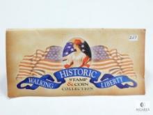 1946 Walking Liberty Half Historic Stamp & Coin Collection Display