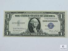1935 E Crisp Au-CU $1.00 Silver Certificate With Wider Right Border
