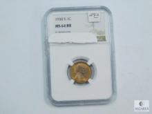 1930-S Lincoln Cent NGC Graded MS 64 RB