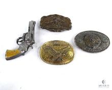 Four Firearms Related Belt Buckles