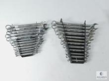 Two Sets of Combination Wrenches - One Metric and One English
