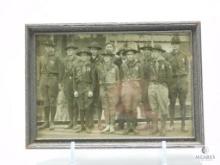 1924 Eagle Scouts on Board the Battleship Oregon Framed Photo