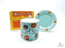 I Love Girl Scout Cookies Plate & Cookie Jar & Little Brownie Discovery Kit