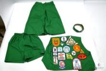 Girl Scout Vest, Two Skirts, and Belt