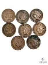 Eight 1909 Indian Head Cents