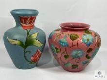 Two Hand Painted Decorative Vases