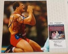 Kurt Angle Autographed Signed 8x10 Photo WWE JSA WWF Wrestling Inscription USA