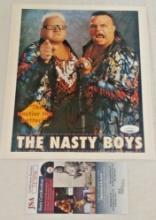 Nasty Boys Autographed Dual Signed 8x10 Photo JSA WWE WWF Wrestling Saggs Knobbs