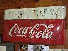 Advertising Collectors Coca-Cola Winston Bar-B-Q Restaurant Sign Curved Side Edge