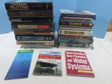 Book Lot Boatman's Bible, Chapman Piloting, Sailing, Seamanship, Fishes, Etc.