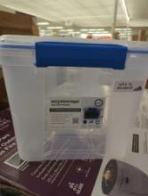 (Has A Crack In Corner) Ezy Storage 50L/52.8Qt Waterproof Clear Latch Tote IP-67, Appears to be New