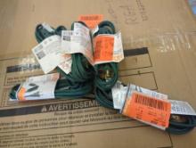 Lot of 6 HDX Extension Cords Including (5) 6 ft. 16/2-Gauge Green Cube Tap Extension Cord (Retail
