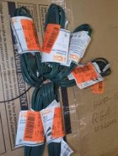 Lot of 6 HDX Extension Cords Including (5) 6 ft. 16/2-Gauge Green Cube Tap Extension Cord (Retail