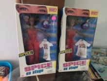 (DEN) LOT OF (2) SPICE GIRLS ON STAGE FIGURINES - SCARY SPICE. BOTH IN BOX.
