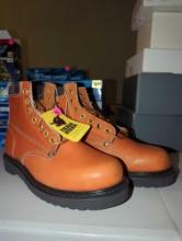 (UPH) TEXAS STEER SIZE 8 MENS BOOTS, FOAM AT THE TOP IS CRACKING, LEATHER AND SOLE IS IN GOOD