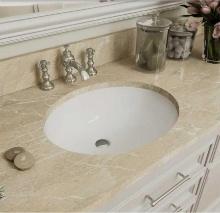 DEERVALLEY Symmetry 18.31 in. Oval Undermount Bathroom Sink in White with Overflow Drain, Faucet NOT