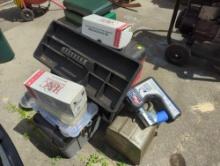 (GAR)Lot of Assorted Items Including Tool Boxes, Screws, Nuts, Tool Box Inserts, ETC, Most Items