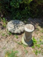 (SIDE YARD) LOT OF 2 CONCRETE BIRD BATH, MEASURE APPROXIMATELY 23 IN X 21 IN, WHAT YOU SEE IN PHOTOS