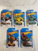 Brand New: 5 Hot Wheels assorted collectibles