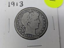 1913 Half Dollar - Barber