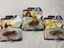Triplet set of DC: Wonder Woman Hot Wheels collectible cars