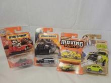 Brand New Matchbox Cars. Includes MBX Cycle Trailer, 2016 Ford Interceptor, 2006 Crown Vic and Mr.