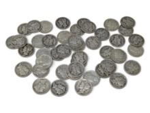 Roll of (44) Mercury dimes. Various Dates.
