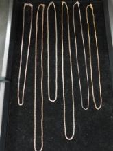 Sterling Silver - 6 Necklaces - 18" 18" 18" 18" 22" 24" - 20 Grams