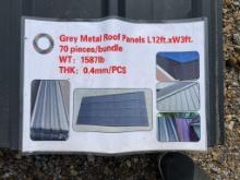 Grey Metal Roof Panels 70 PCS